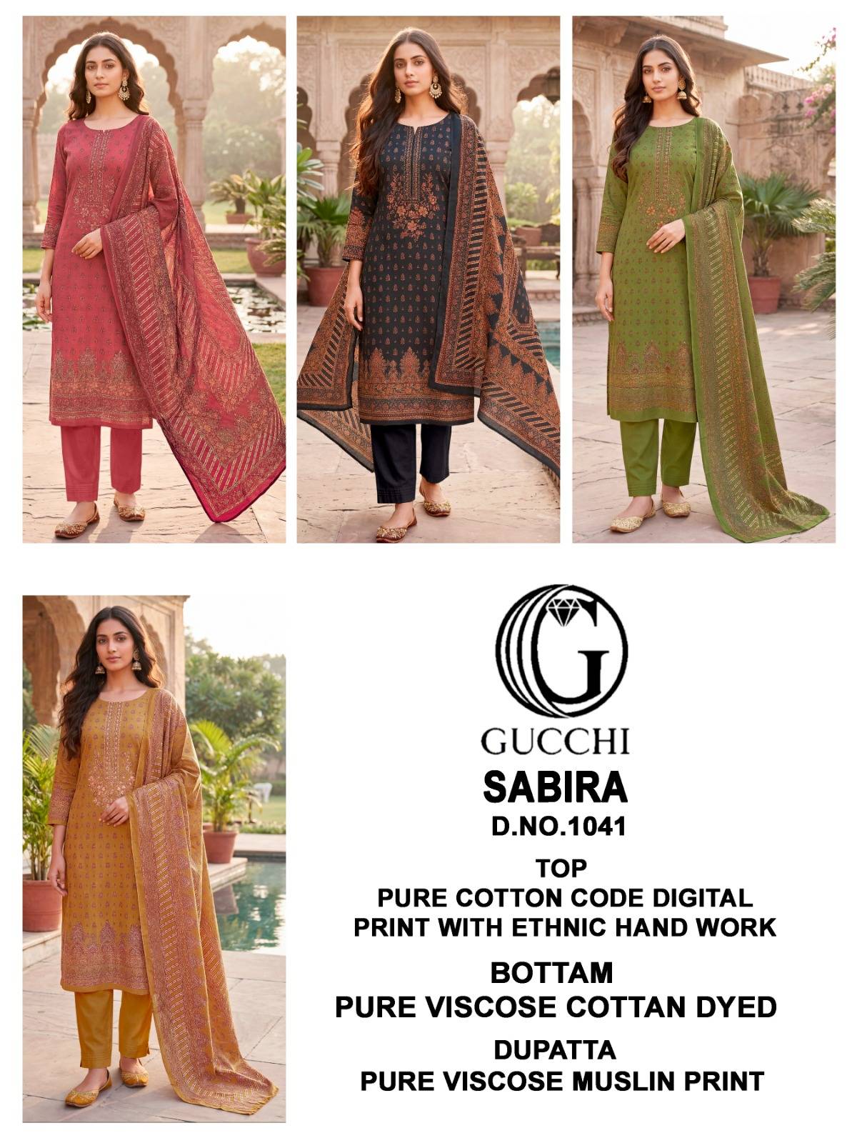 SABIRA 1041 Series By Fashid Beautiful Festive Suits Stylish Fancy Colorful Casual Wear & Ethnic Wear Pure Cotton Print Dresses At Wholesale Price